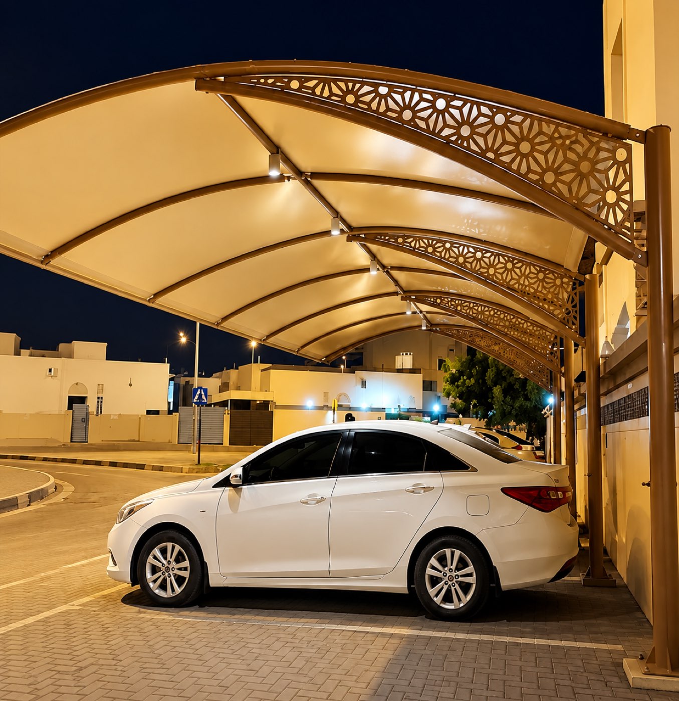 Glass-roof carport